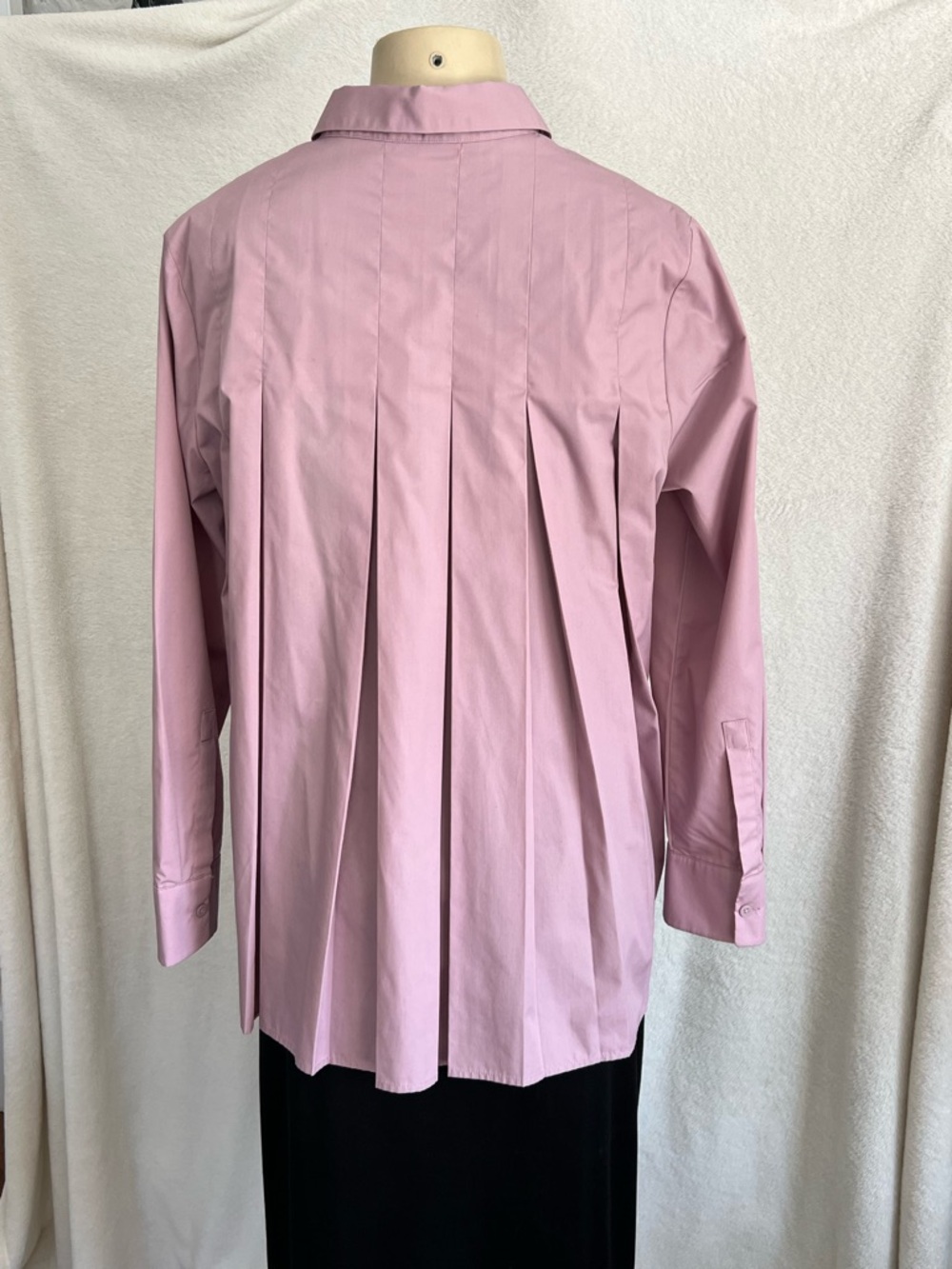 COS Pleated-Back Pink/Puple Shirt/Tunic Button-down Shirt Sz 12
